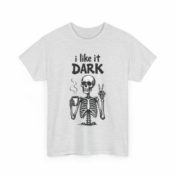 Skeleton Coffee Lover I like it Dark Humor Design Unisex Heavy Cotton Tee