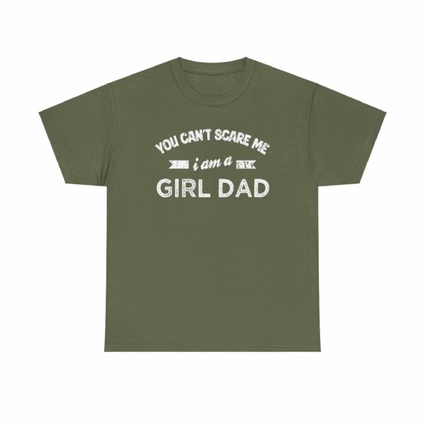 Bold Distressed 'Girl Dad' Empowerment Letter Art Design for Dads Unisex Heavy Cotton Tee - Image 5