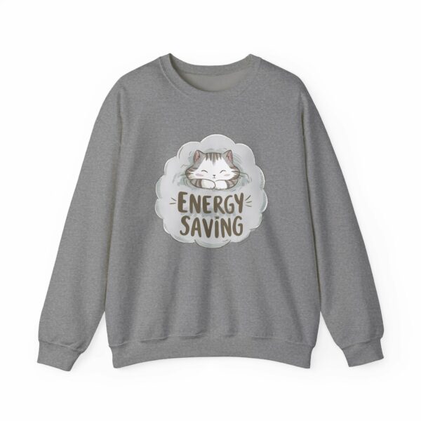 Energy Saving Cute Sleeping Kitten on a Fluffy Cloud Cat Lovers Design Unisex Heavy Blend™ Crewneck Sweatshirt - Image 11