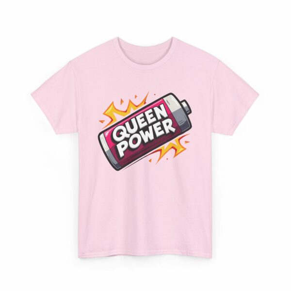 Queen Power Empowered Woman Energy Design – Bold Magenta Spark Unisex Heavy Cotton Tee