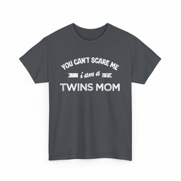 Bold Distressed 'Twins Mom' Empowerment Letter Art Design for Moms Unisex Heavy Cotton Tee - Image 6