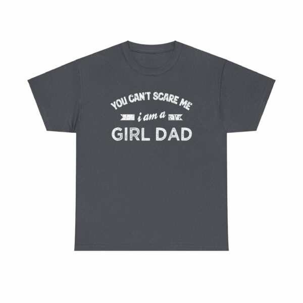 Bold Distressed 'Girl Dad' Empowerment Letter Art Design for Dads Unisex Heavy Cotton Tee - Image 7