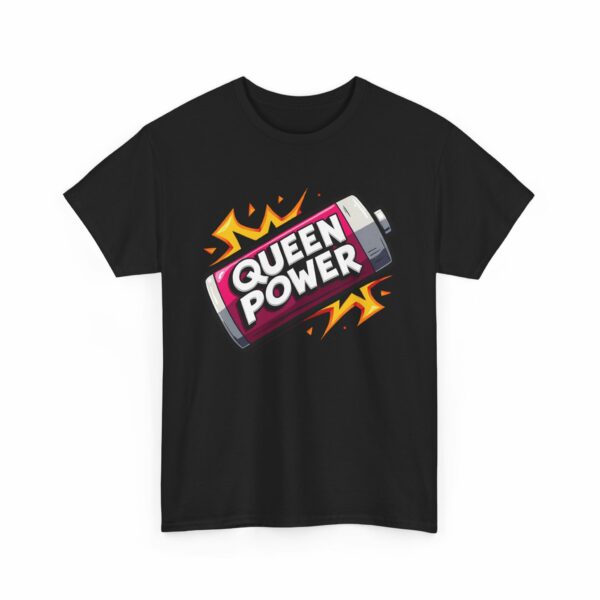 Queen Power Empowered Woman Energy Design – Bold Magenta Spark Unisex Heavy Cotton Tee - Image 3