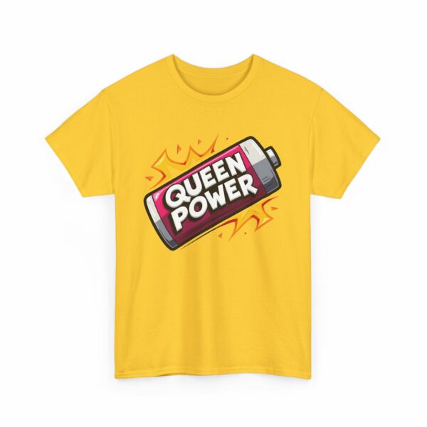 Queen Power Empowered Woman Energy Design – Bold Magenta Spark Unisex Heavy Cotton Tee - Image 4