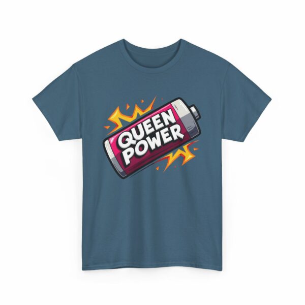 Queen Power Empowered Woman Energy Design – Bold Magenta Spark Unisex Heavy Cotton Tee - Image 5