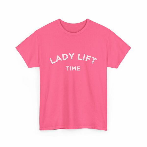 Lady Lift Time Motivational Distressed Powerlifting Bodybuilding Letter Art Design Unisex Heavy Cotton Tee - Image 18