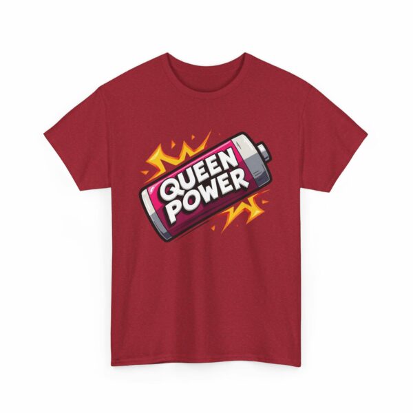 Queen Power Empowered Woman Energy Design – Bold Magenta Spark Unisex Heavy Cotton Tee - Image 9