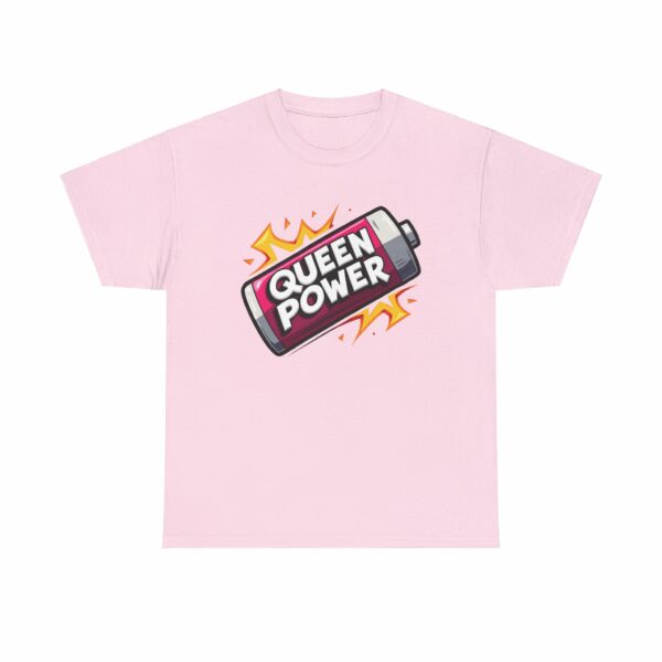 Queen Power Empowered Woman Energy Design – Bold Magenta Spark Unisex Heavy Cotton Tee - Image 2